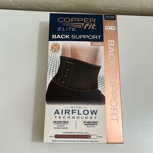 Copper Fit Elite Back Support Waist 30”-50” Unisex NIB